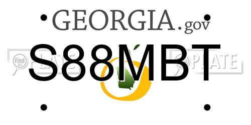 S88MBT Georgia License Plate