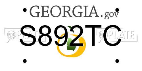 S892TC Georgia License Plate