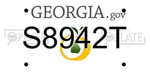S8942T Georgia License Plate