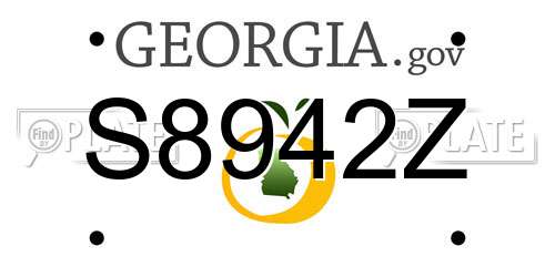 S8942Z Georgia License Plate