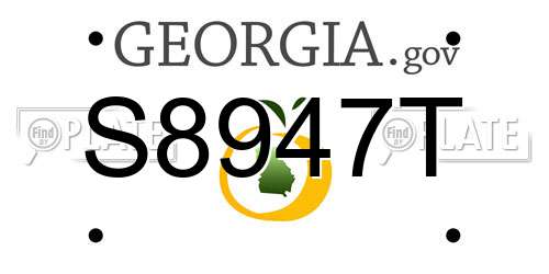 S8947T Georgia License Plate