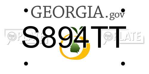 S894TT Georgia License Plate