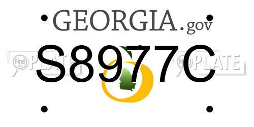 S8977C Georgia License Plate