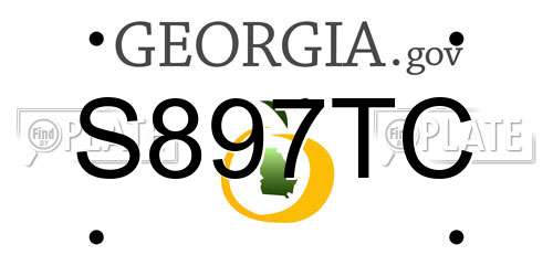 S897TC Georgia License Plate