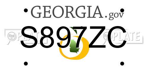 S897ZC Georgia License Plate