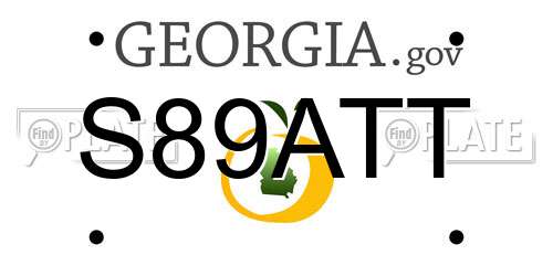 S89ATT Georgia License Plate