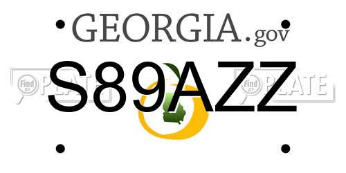 S89AZZ Georgia License Plate