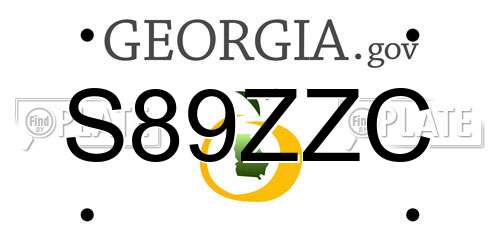 S89ZZC Georgia License Plate