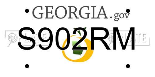 S902RM Georgia License Plate