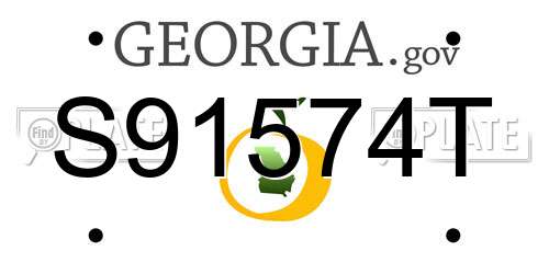 S91574T Georgia License Plate