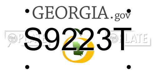 S9223T Georgia License Plate