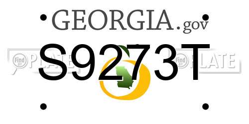 S9273T Georgia License Plate