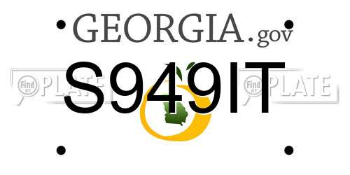S949IT Georgia License Plate