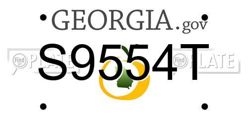 S9554T Georgia License Plate