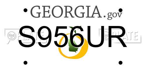 S956UR Georgia License Plate