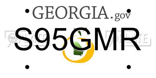 S95GMR Georgia License Plate