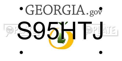 S95HTJ Georgia License Plate