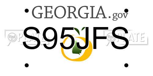 S95JFS Georgia License Plate