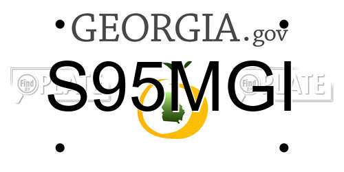 S95MGI Georgia License Plate