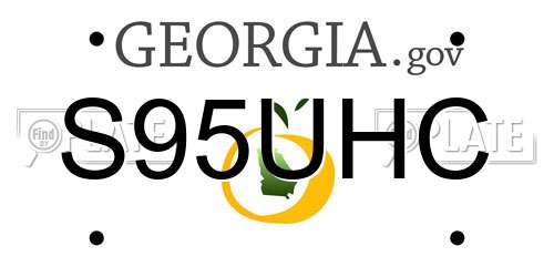 S95UHC Georgia License Plate