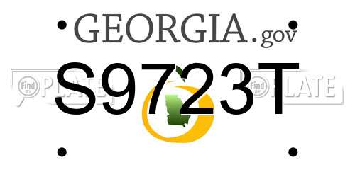 S9723T Georgia License Plate