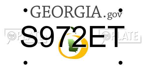 S972ET Georgia License Plate
