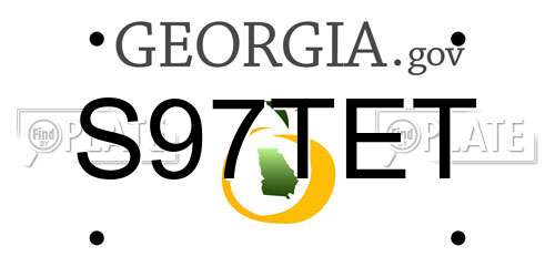S97TET Georgia License Plate