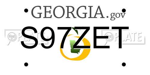 S97ZET Georgia License Plate