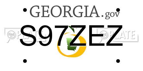 S97ZEZ Georgia License Plate