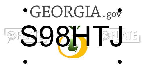 S98HTJ Georgia License Plate