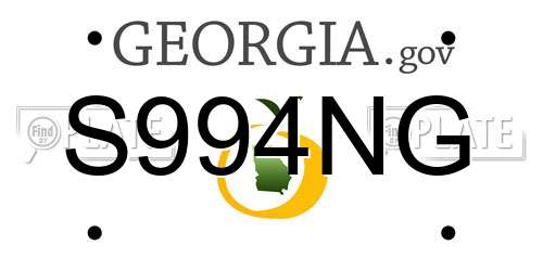 S994NG Georgia License Plate