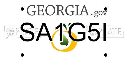 SA1G5I Georgia License Plate