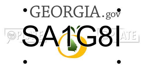 SA1G8I Georgia License Plate