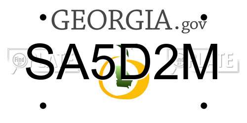 SA5D2M Georgia License Plate