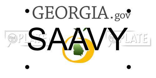 SAAVY Georgia License Plate