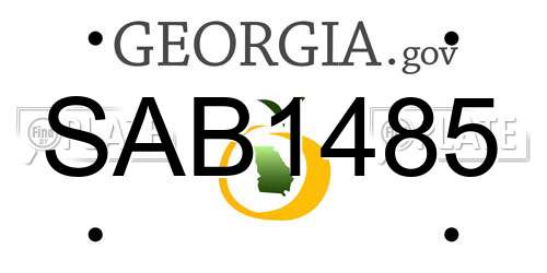 SAB1485 Georgia License Plate