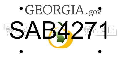 SAB4271 Georgia License Plate