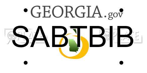 SABTBIB Georgia License Plate