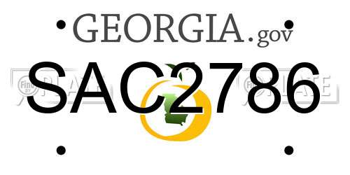 SAC2786 Georgia License Plate