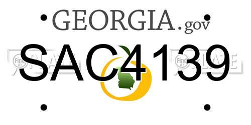 SAC4139 Georgia License Plate