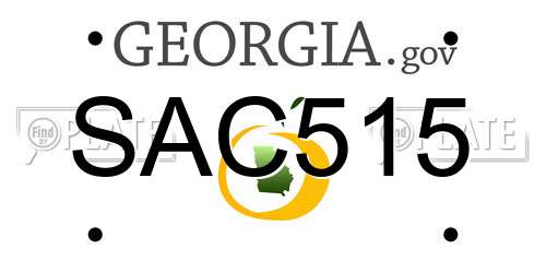 SAC515 Georgia License Plate