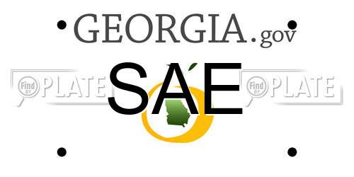 SAE Georgia License Plate