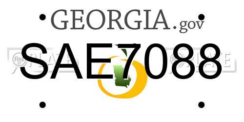 SAE7088 Georgia License Plate