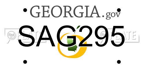 SAG295 Georgia License Plate