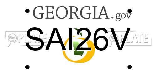 SAI26V Georgia License Plate