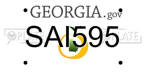 SAI595 Georgia License Plate