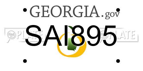 SAI895 Georgia License Plate