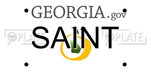 SAINT Georgia License Plate
