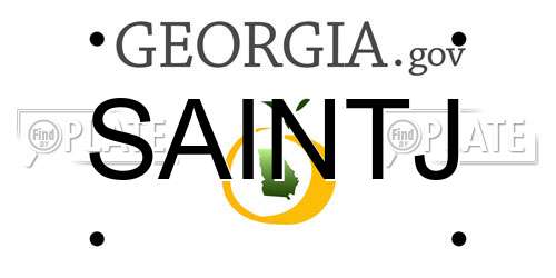 SAINTJ Georgia License Plate