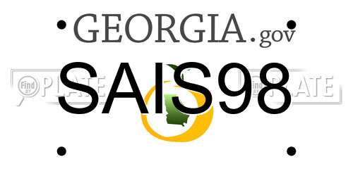 SAIS98 Georgia License Plate
